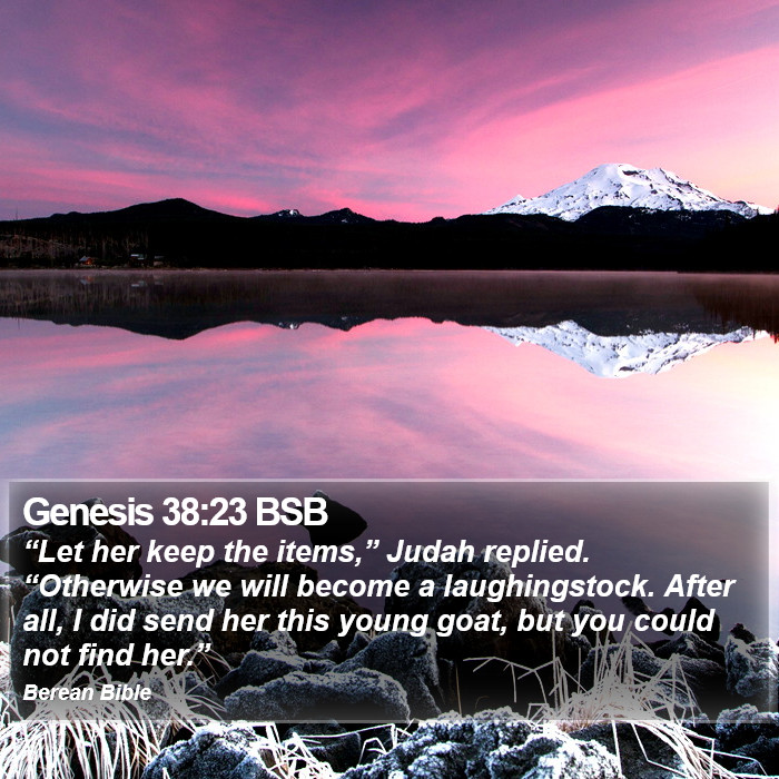 Genesis 38:23 BSB Bible Study