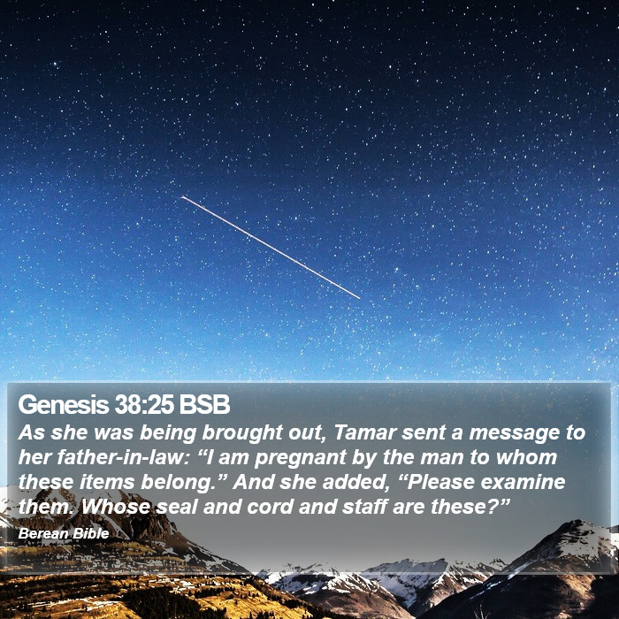 Genesis 38:25 BSB Bible Study