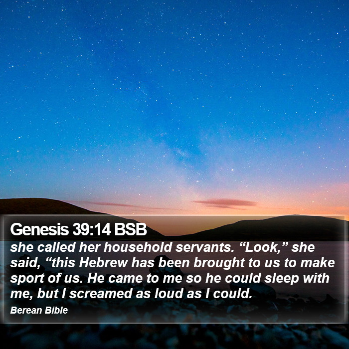 Genesis 39:14 BSB Bible Study