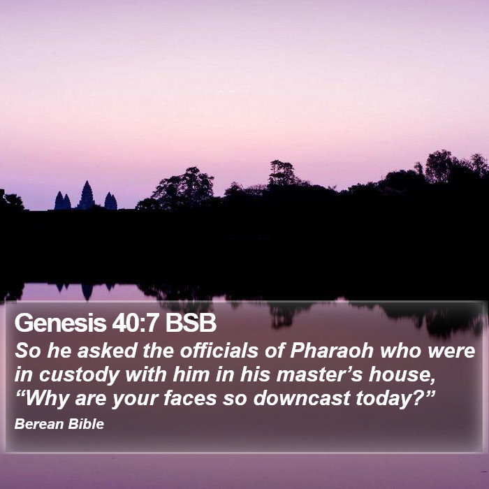 Genesis 40:7 BSB Bible Study