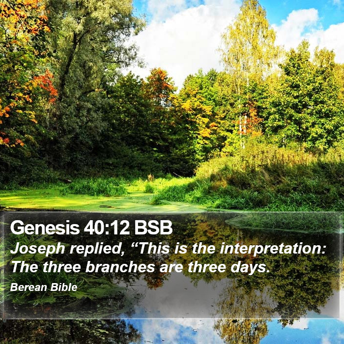 Genesis 40:12 BSB Bible Study