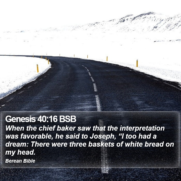 Genesis 40:16 BSB Bible Study