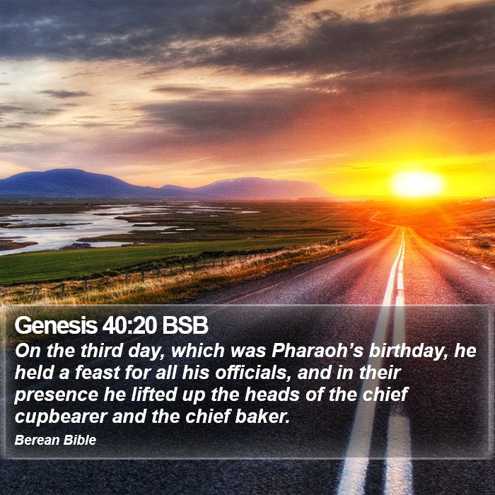 Genesis 40:20 BSB Bible Study