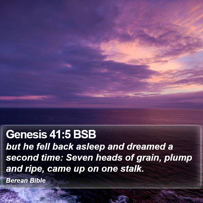 Genesis 41:5 BSB Bible Study