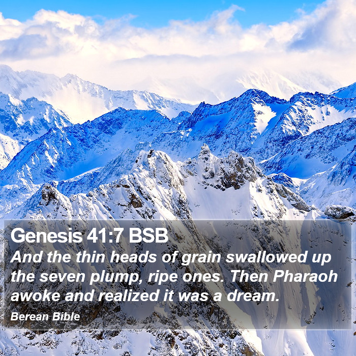 Genesis 41:7 BSB Bible Study