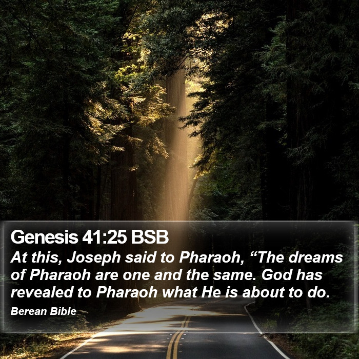 Genesis 41:25 BSB Bible Study