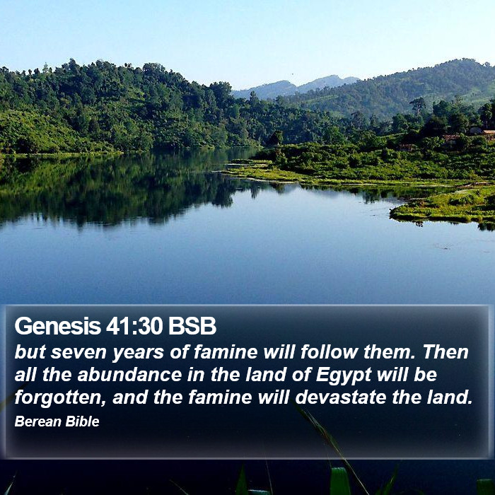 Genesis 41:30 BSB Bible Study