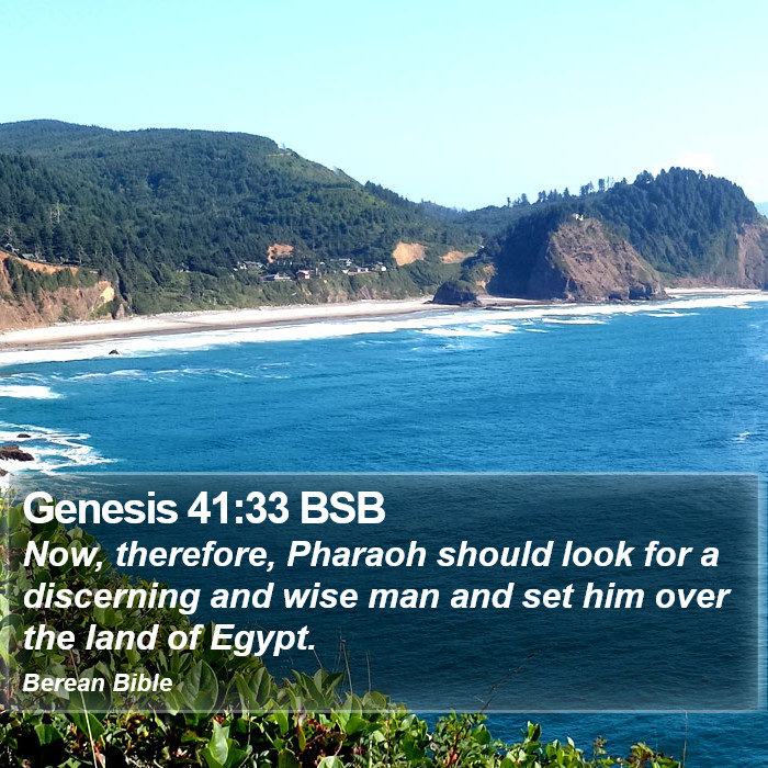 Genesis 41:33 BSB Bible Study