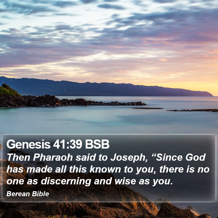 Genesis 41:39 BSB Bible Study