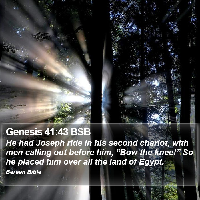 Genesis 41:43 BSB Bible Study