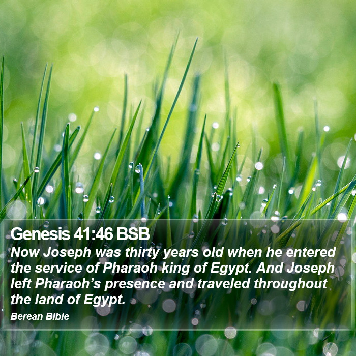 Genesis 41:46 BSB Bible Study