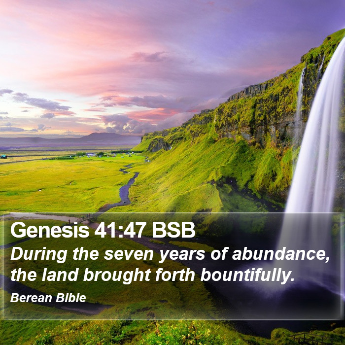 Genesis 41:47 BSB Bible Study