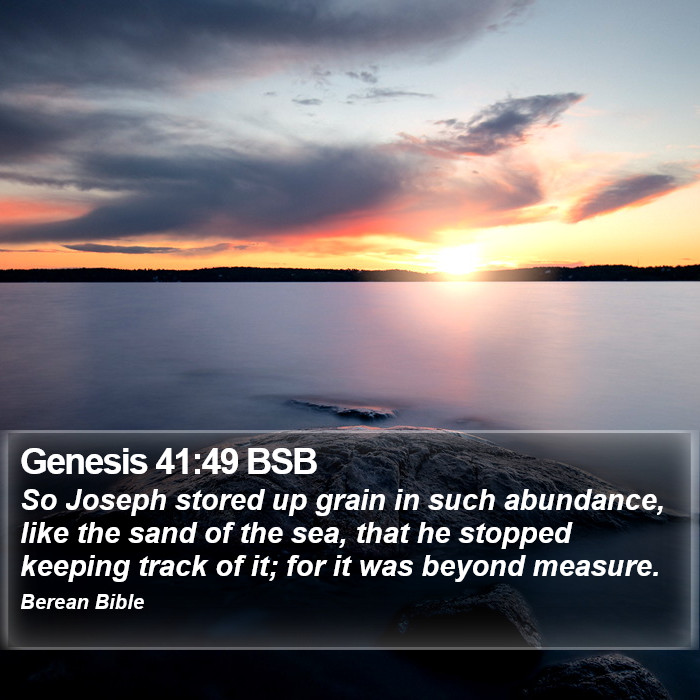 Genesis 41:49 BSB Bible Study