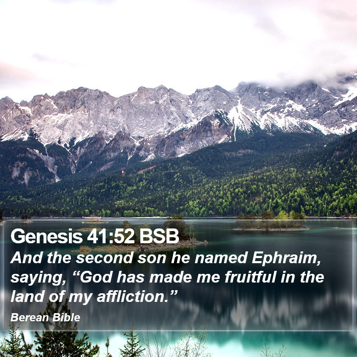 Genesis 41:52 BSB Bible Study