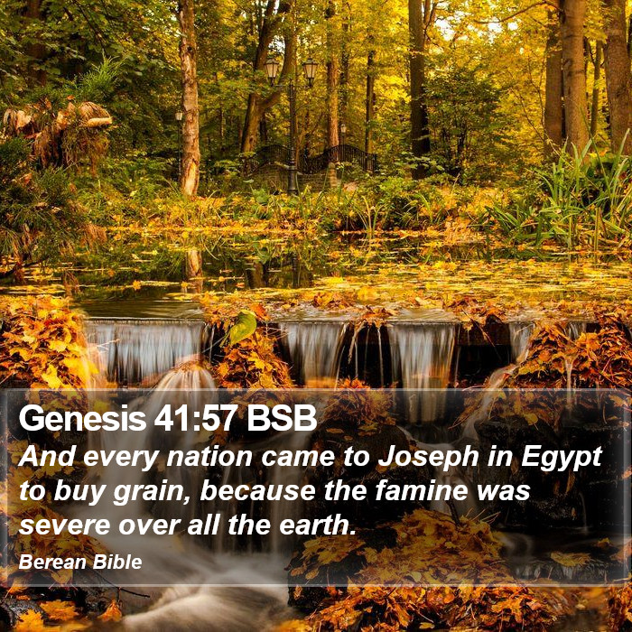 Genesis 41:57 BSB Bible Study