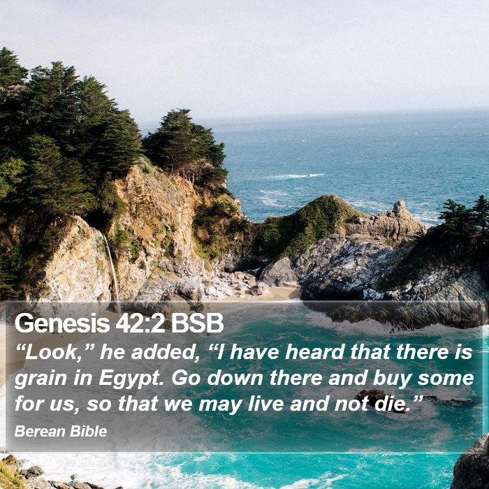 Genesis 42:2 BSB Bible Study