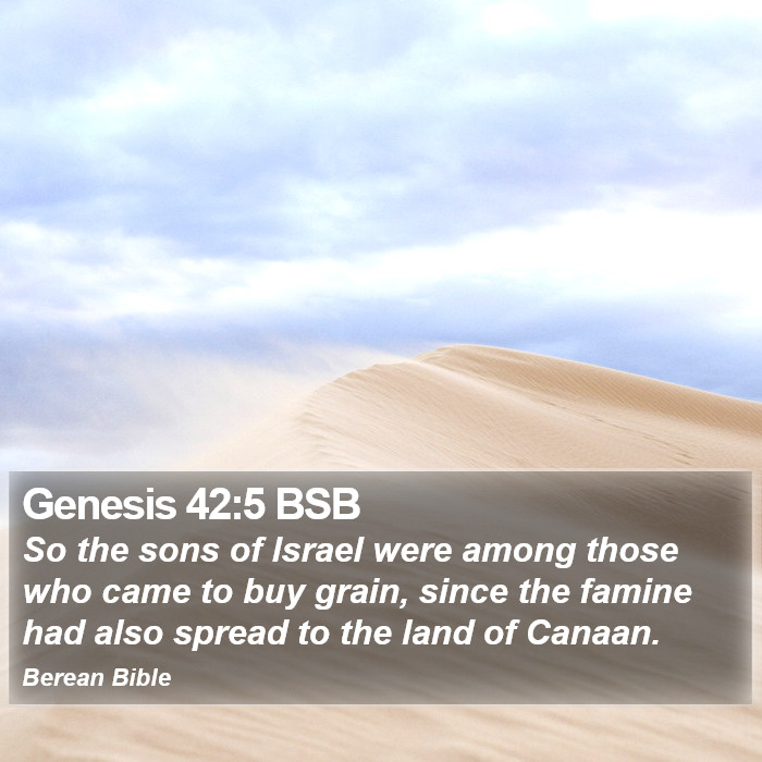 Genesis 42:5 BSB Bible Study