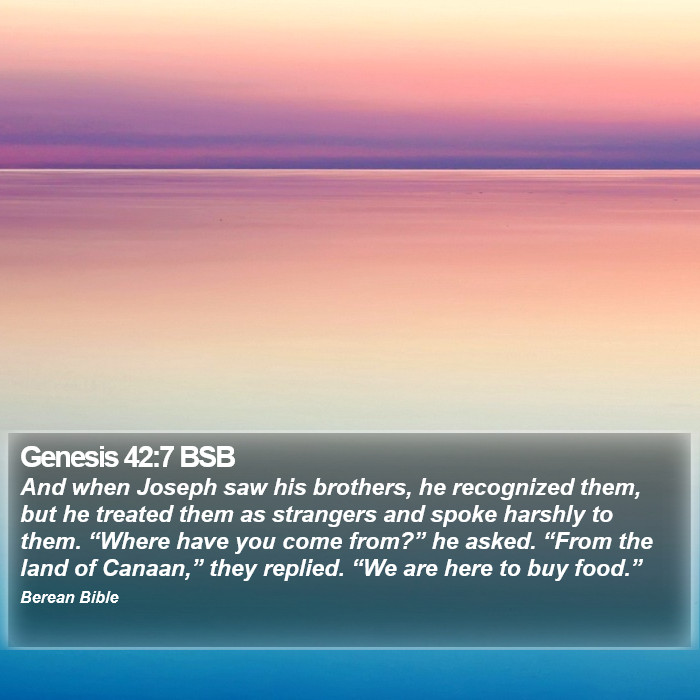 Genesis 42:7 BSB Bible Study