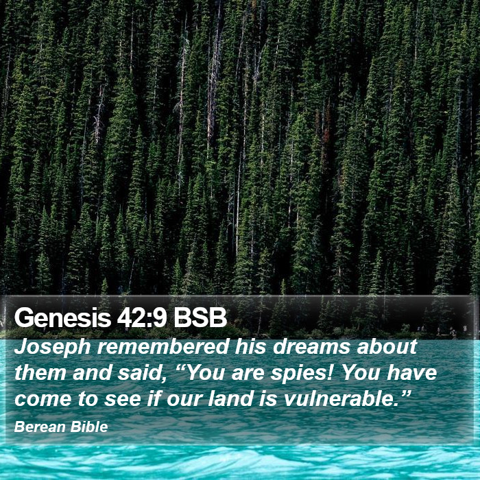 Genesis 42:9 BSB Bible Study