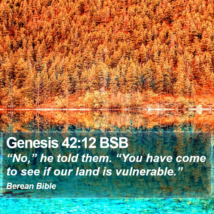 Genesis 42:12 BSB Bible Study