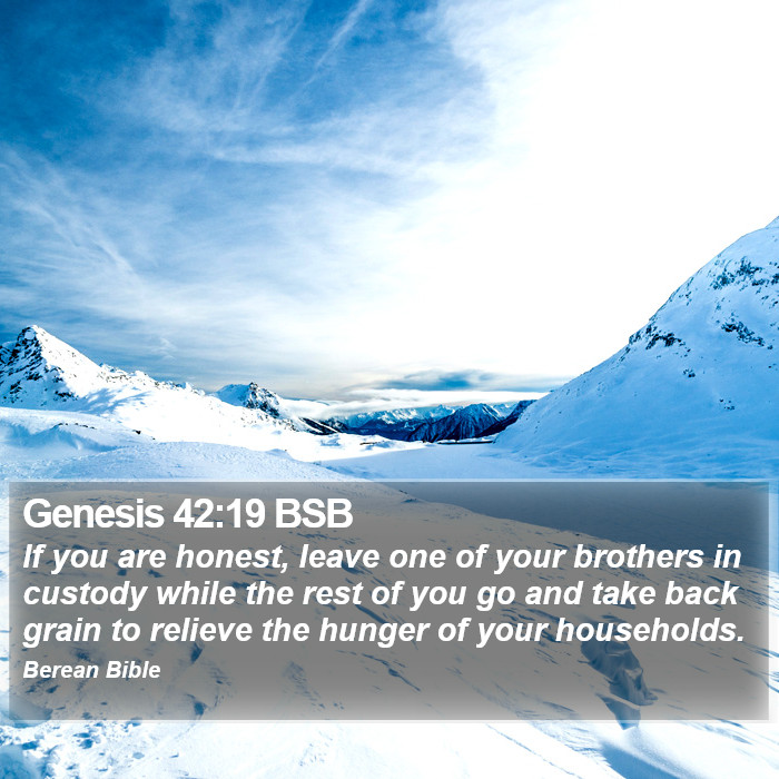 Genesis 42:19 BSB Bible Study