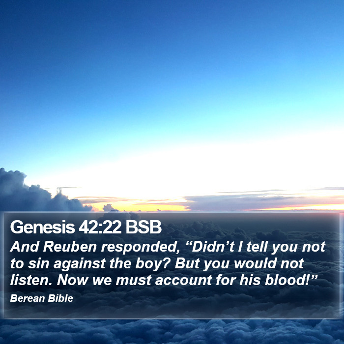 Genesis 42:22 BSB Bible Study