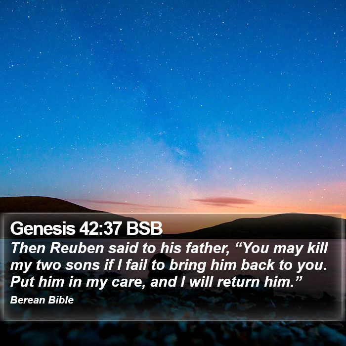 Genesis 42:37 BSB Bible Study