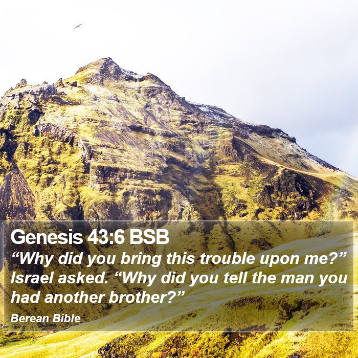 Genesis 43:6 BSB Bible Study