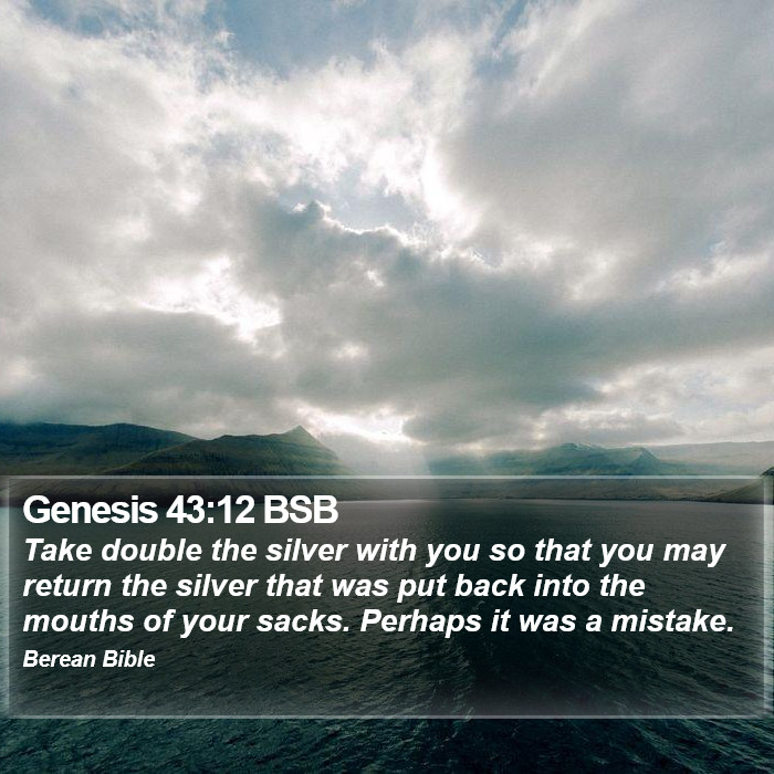 Genesis 43:12 BSB Bible Study