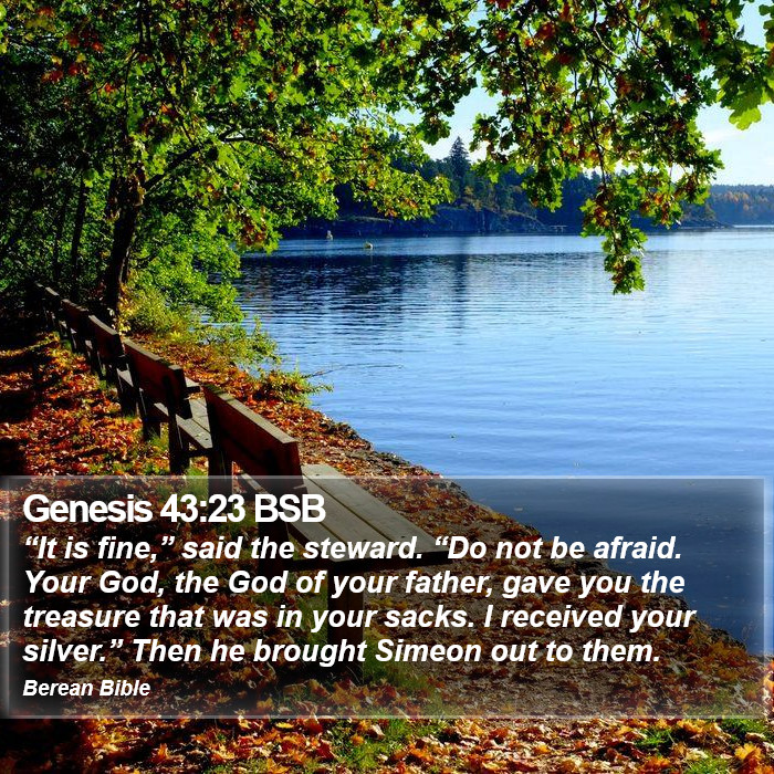 Genesis 43:23 BSB Bible Study