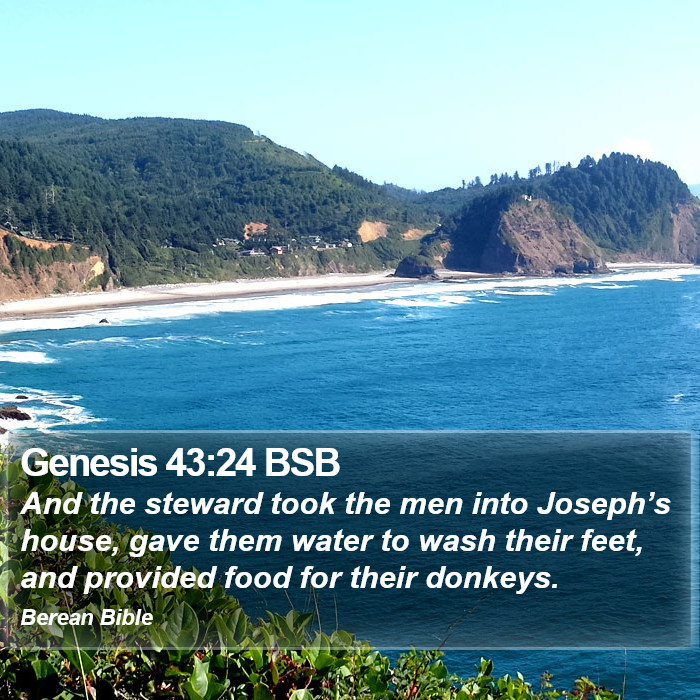 Genesis 43:24 BSB Bible Study