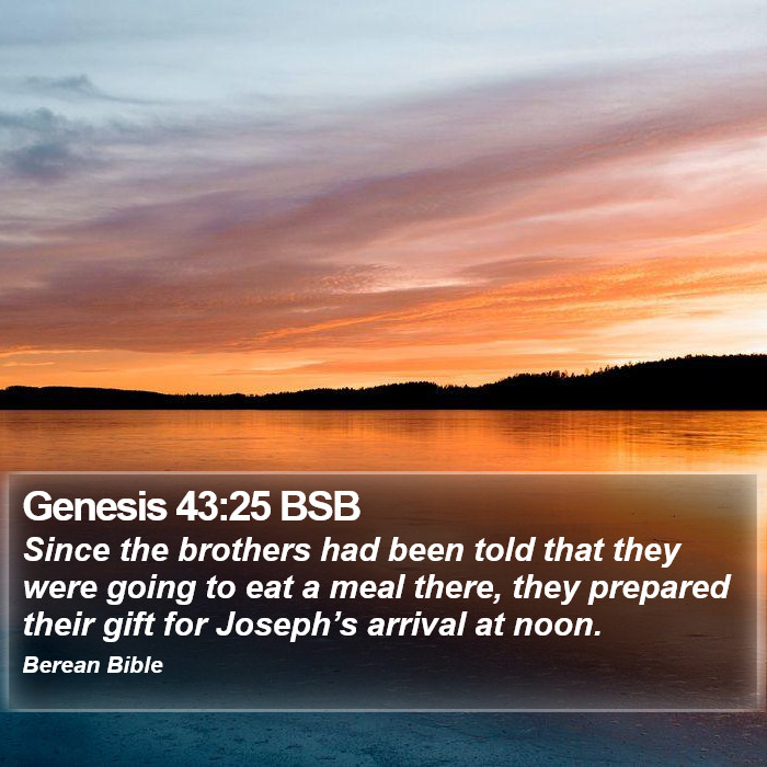 Genesis 43:25 BSB Bible Study