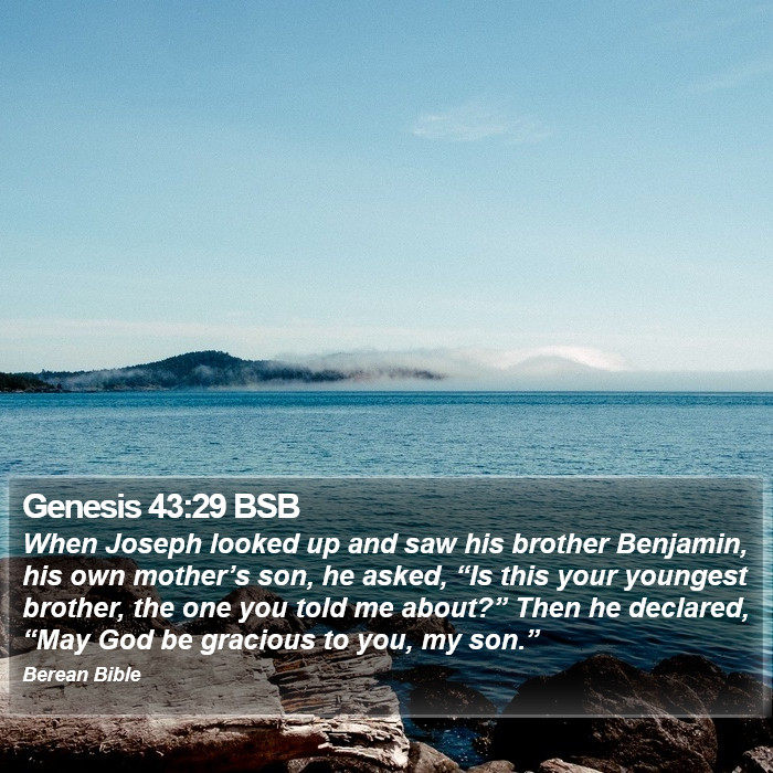 Genesis 43:29 BSB Bible Study