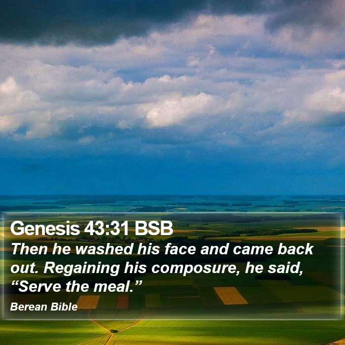 Genesis 43:31 BSB Bible Study