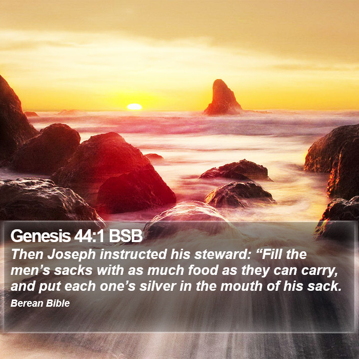 Genesis 44:1 BSB Bible Study