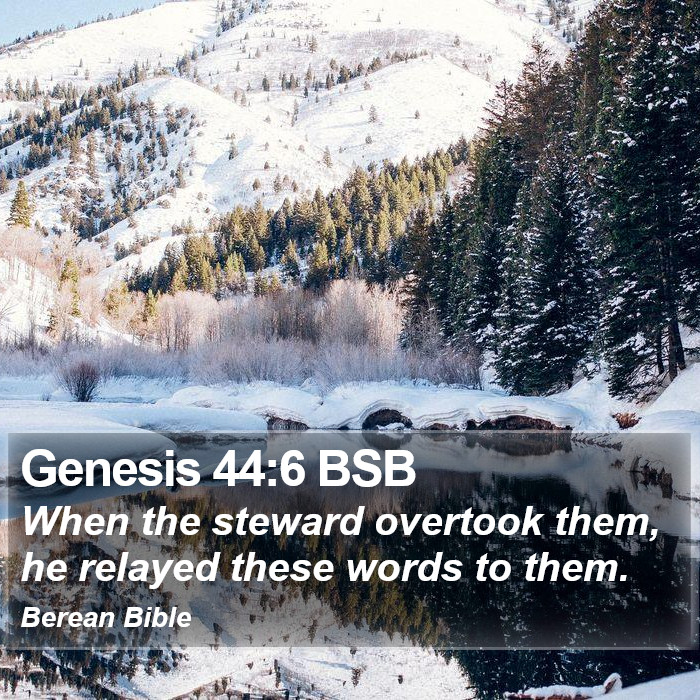 Genesis 44:6 BSB Bible Study