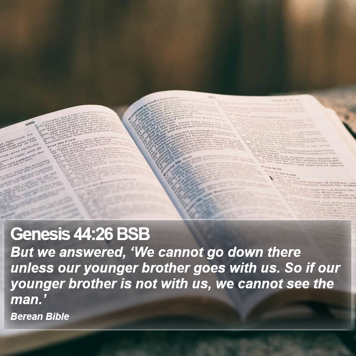 Genesis 44:26 BSB Bible Study