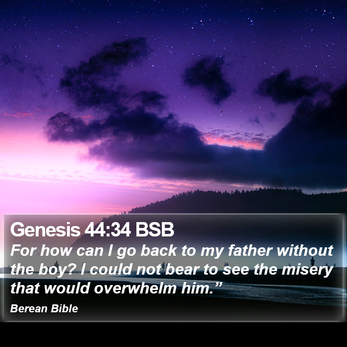 Genesis 44:34 BSB Bible Study