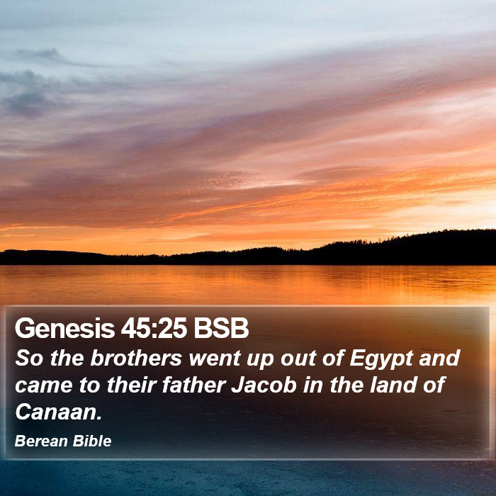 Genesis 45:25 BSB Bible Study