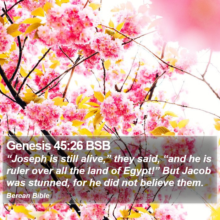 Genesis 45:26 BSB Bible Study