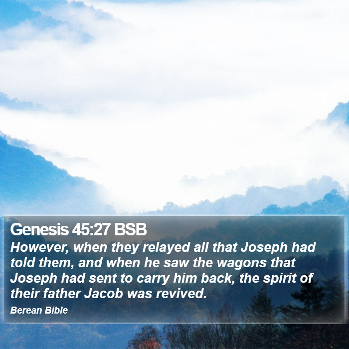 Genesis 45:27 BSB Bible Study