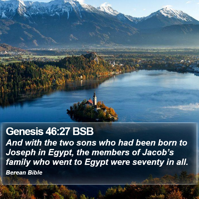 Genesis 46:27 BSB Bible Study