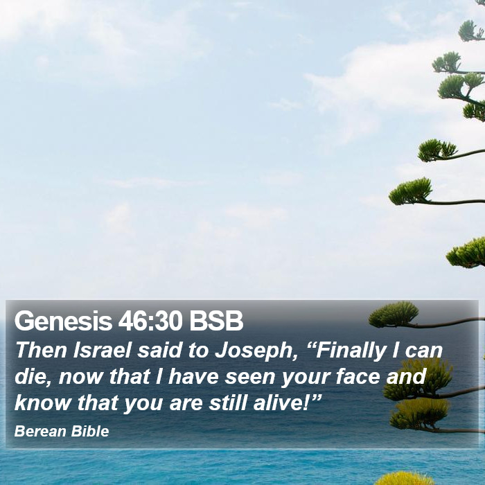 Genesis 46:30 BSB Bible Study