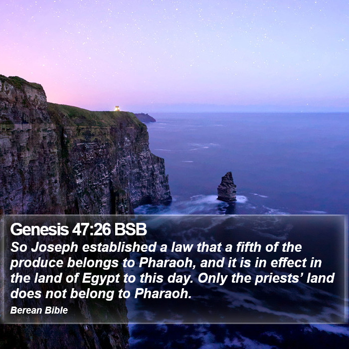 Genesis 47:26 BSB Bible Study