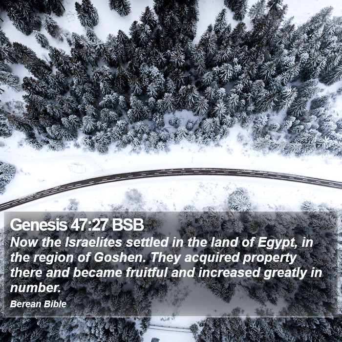 Genesis 47:27 BSB Bible Study