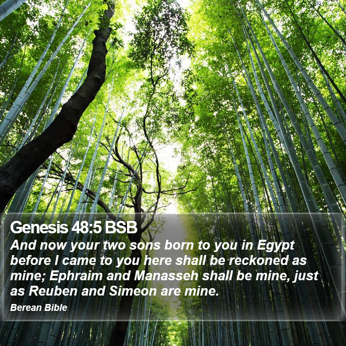 Genesis 48:5 BSB Bible Study