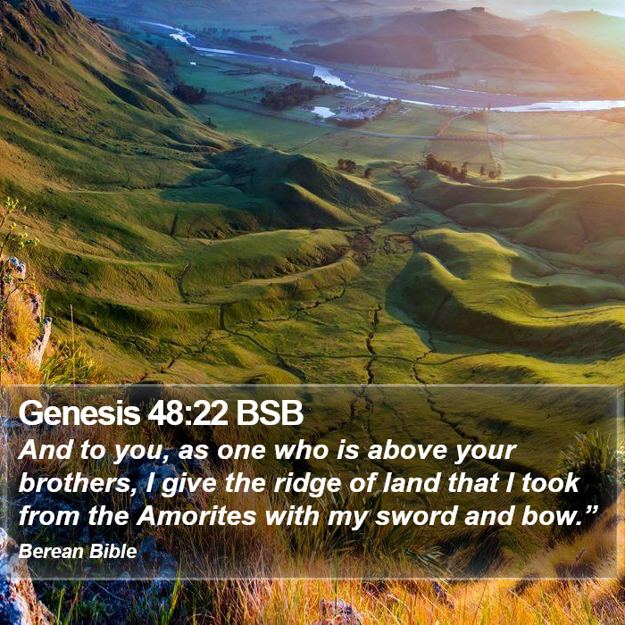 Genesis 48:22 BSB Bible Study