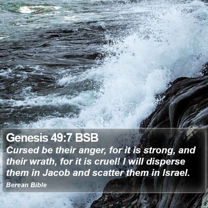 Genesis 49:7 BSB Bible Study