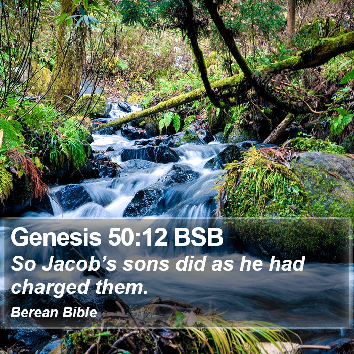 Genesis 50:12 BSB Bible Study