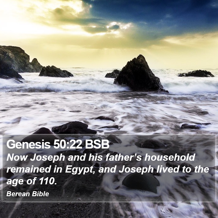 Genesis 50:22 BSB Bible Study